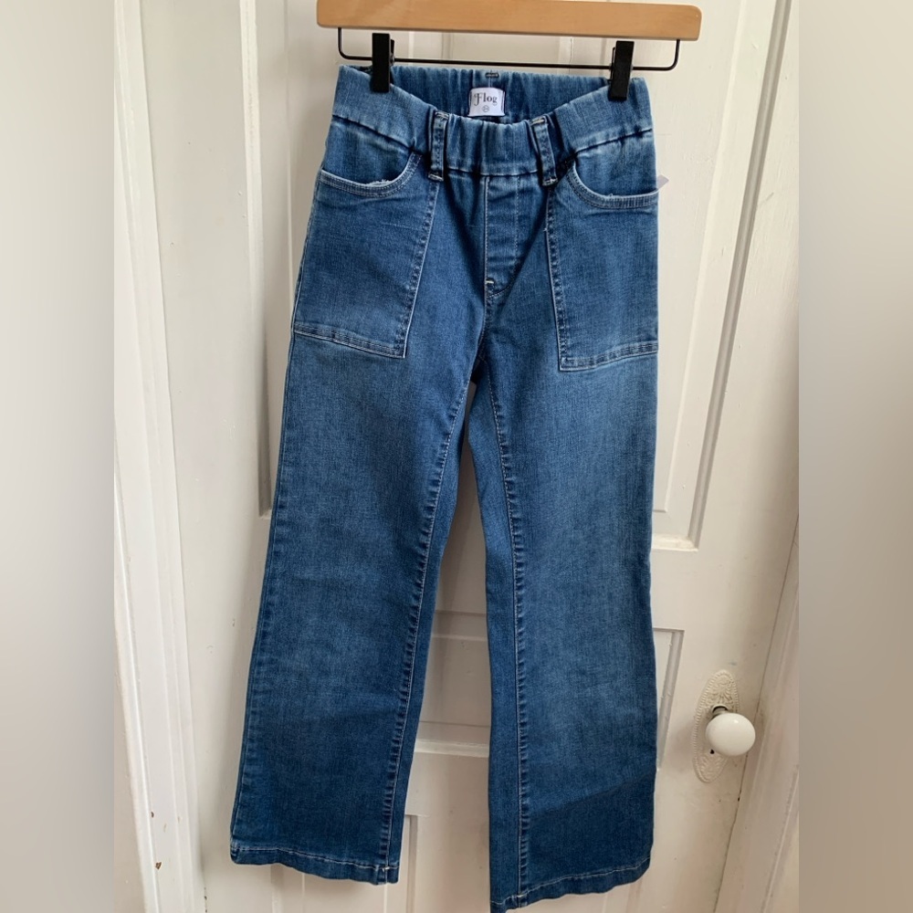 Bevy Flog Classic Blue Wide Leg Cargo Jeans Size 24 - Picture 2 of 5
